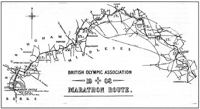 Olimpiada Londyn 1908 maraton trasa królewska